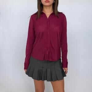 Merona Pink Striped Button Down